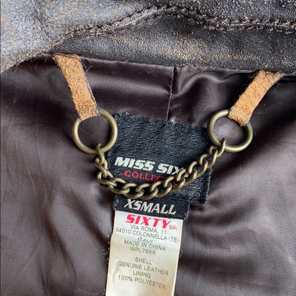 NWOT Miss Sixty Genuine Leather Jacket - Picture 8 of 14